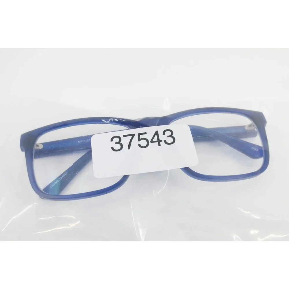 Blue Rectangular Eyeglass Frames MP 7101 BL 56-18-140 Full Rim Glasses